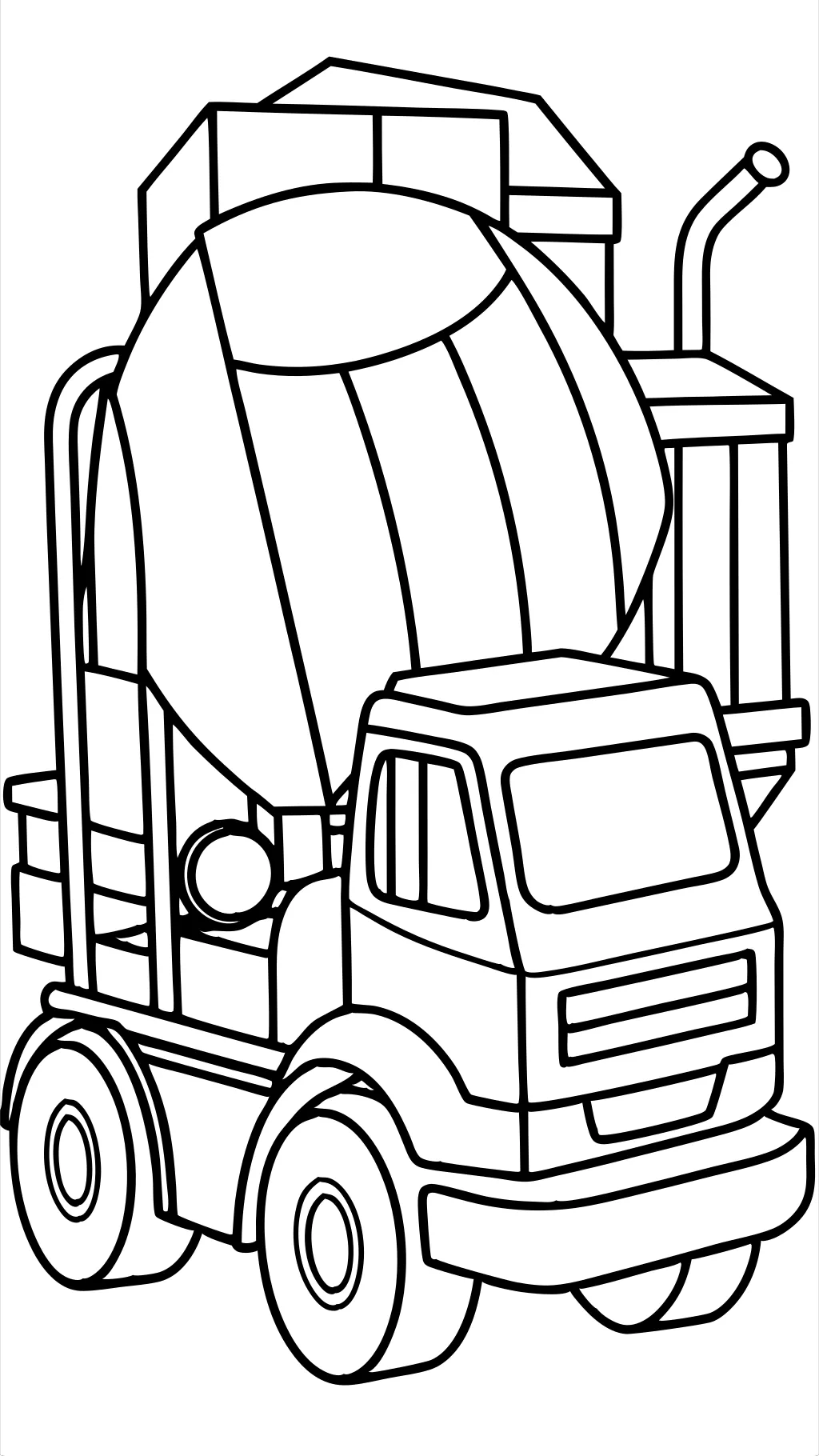 concrete mixer coloring page